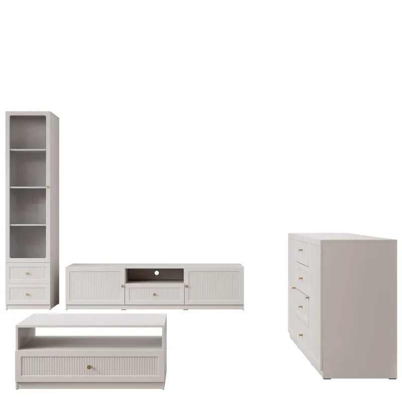 Fayric Møbelsett for stue, Beige