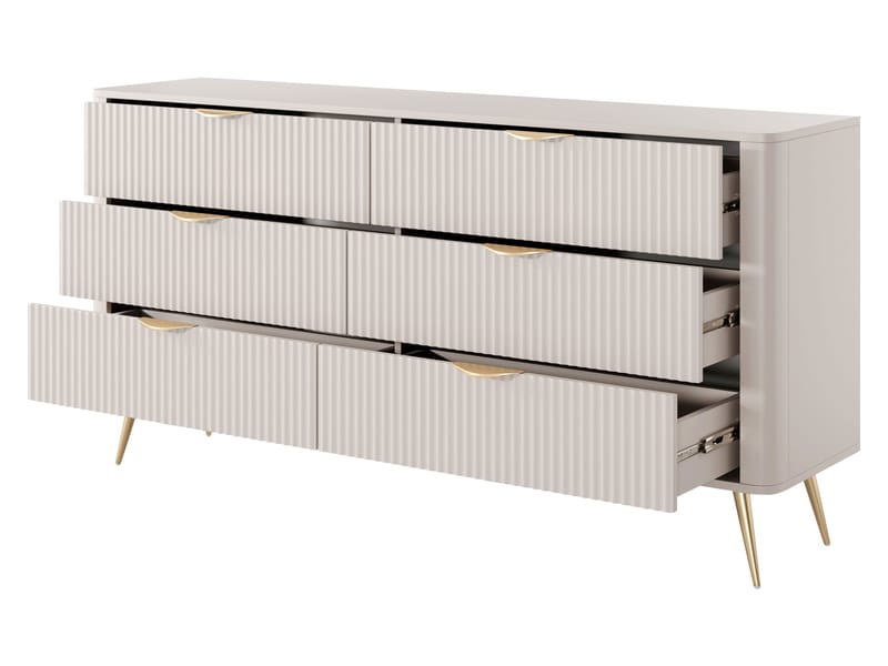 Forba møbelsett til stue - TV-benk, bokhylle og skjenk - hvit - Møbler - Møbelsett - Møbelsett til stue