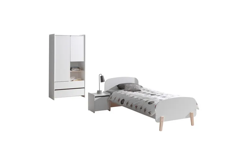 Garderobe med seng nattbord Kiddy, undefined