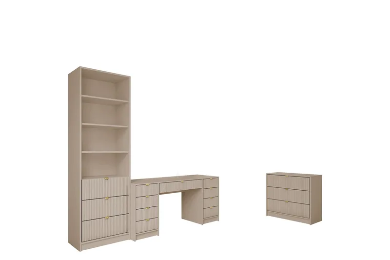 Gudelia Møbelsett Til Stue, Beige