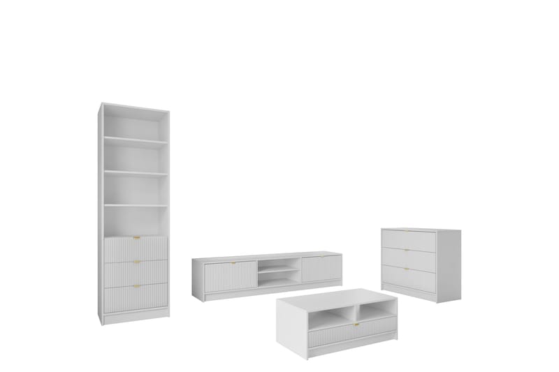 Gudelia Møbelsett Til Stue - Hvit - Møbler - Møbelsett - Møbelsett til stue