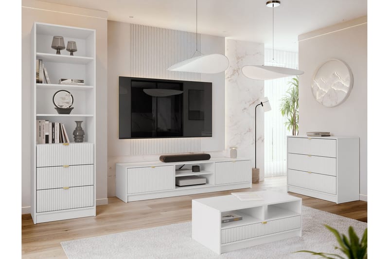 Gudelia Møbelsett Til Stue - Hvit - Møbler - Møbelsett - Møbelsett til stue