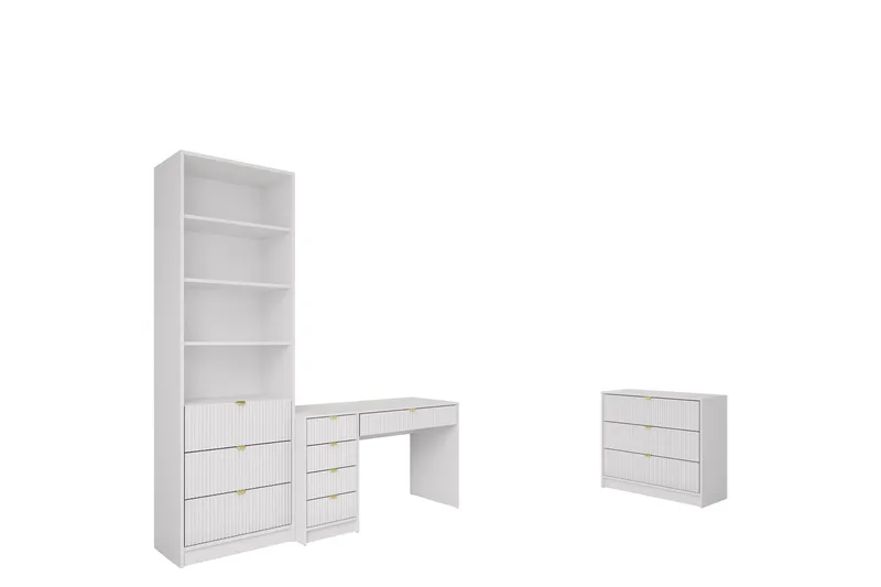 Gudelia Møbelsett Til Stue - Hvit - Møbler - Møbelsett - Møbelsett til stue