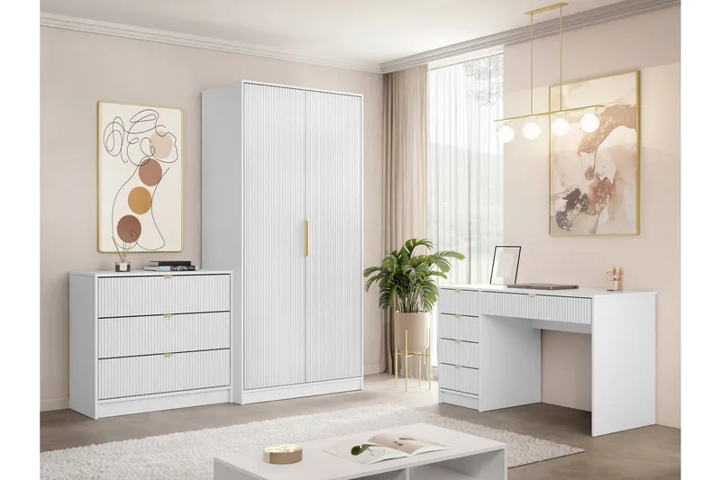 Gudelia Møbelsett Til Stue - Hvit - Møbler - Møbelsett - Møbelsett til stue