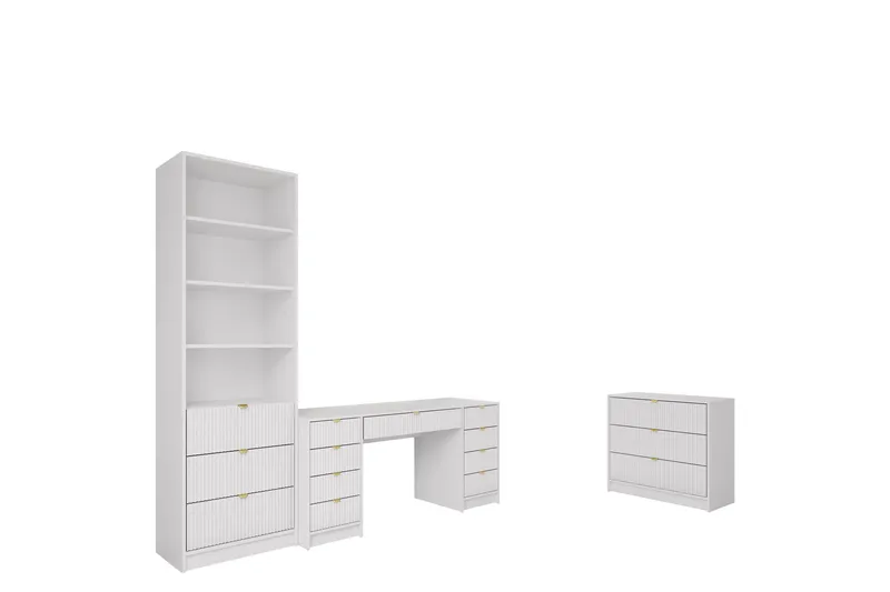 Gudelia Møbelsett Til Stue - Hvit - Møbler - Møbelsett - Møbelsett til stue