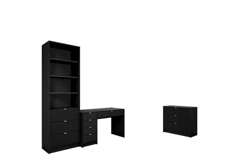 Gudelia Møbelsett Til Stue - Svart - Møbler - Møbelsett - Møbelsett til stue