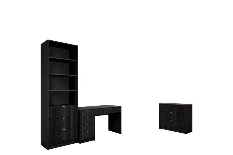 Gudelia Møbelsett Til Stue, Svart