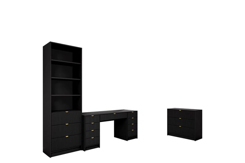 Gudelia Møbelsett Til Stue - Svart - Møbler - Møbelsett - Møbelsett til stue