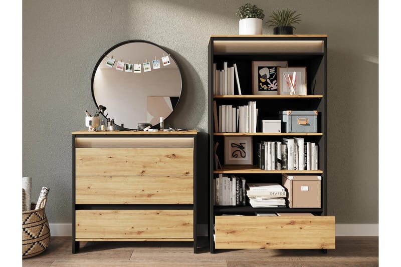 Huddinge Møbelsett Til Stue - Brun/Sort - Møbler - Møbelsett - Møbelsett til stue