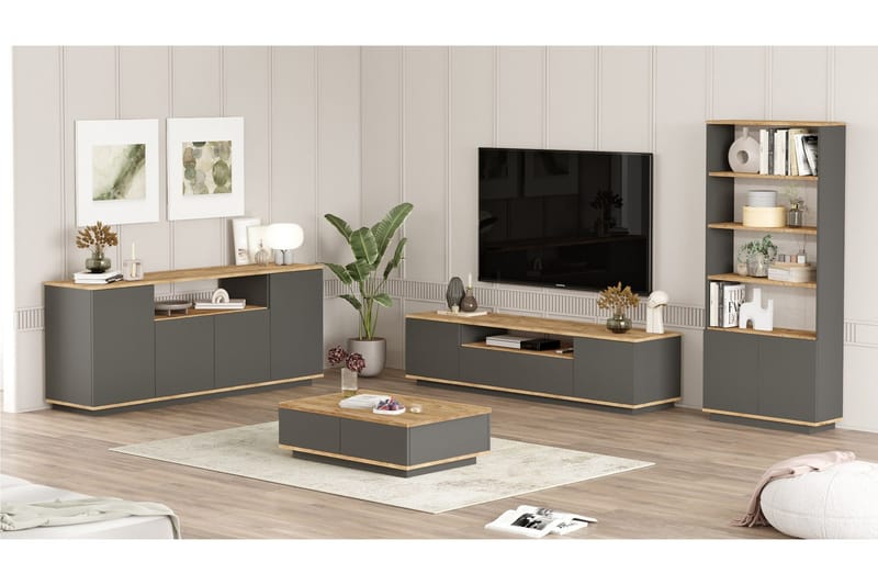 Jaivind Møbelsett for Stue - Brun/Antrasitt - Møbler - Møbelsett - Møbelsett til stue