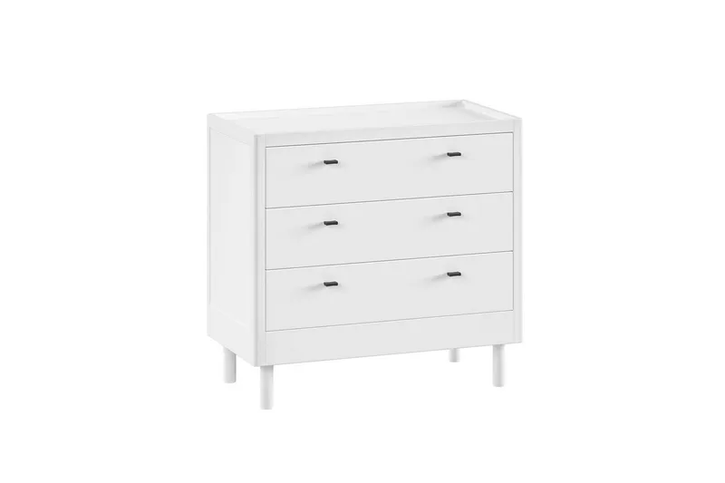 Juniorseng med kommode og garderobe Forrest Hvit bøk - Hvit bøk - Møbler - Barnemøbler - Barnemøbelsett