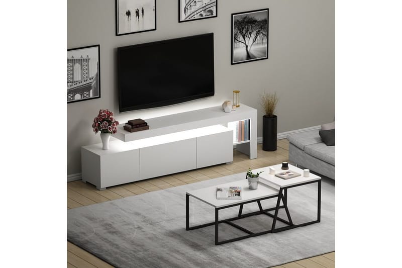 Jurukovo Møbelsett for Stue - Hvit - Møbler - Møbelsett - Møbelsett til stue