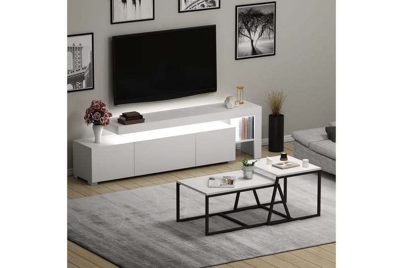 Jurukovo Møbelsett for Stue - Hvit - Møbler - Møbelsett - Møbelsett til stue