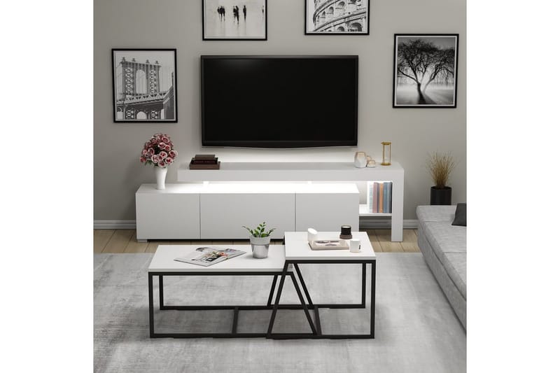 Jurukovo Møbelsett for Stue - Hvit - Møbler - Møbelsett - Møbelsett til stue