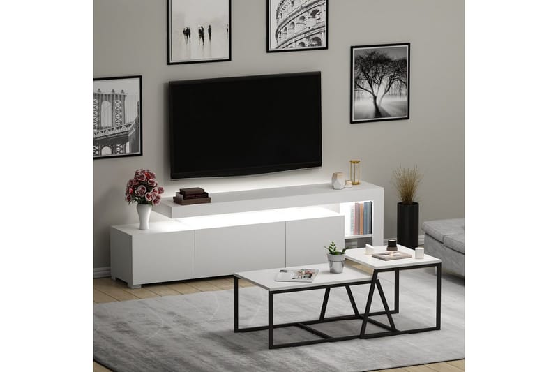 Jurukovo Møbelsett for Stue - Hvit - Møbler - Møbelsett - Møbelsett til stue