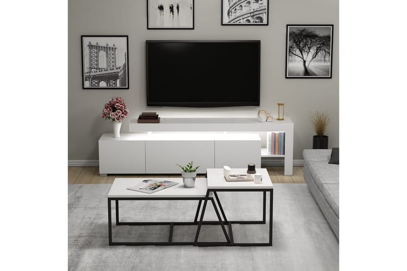 Jurukovo Møbelsett for Stue - Hvit - Møbler - Møbelsett - Møbelsett til stue