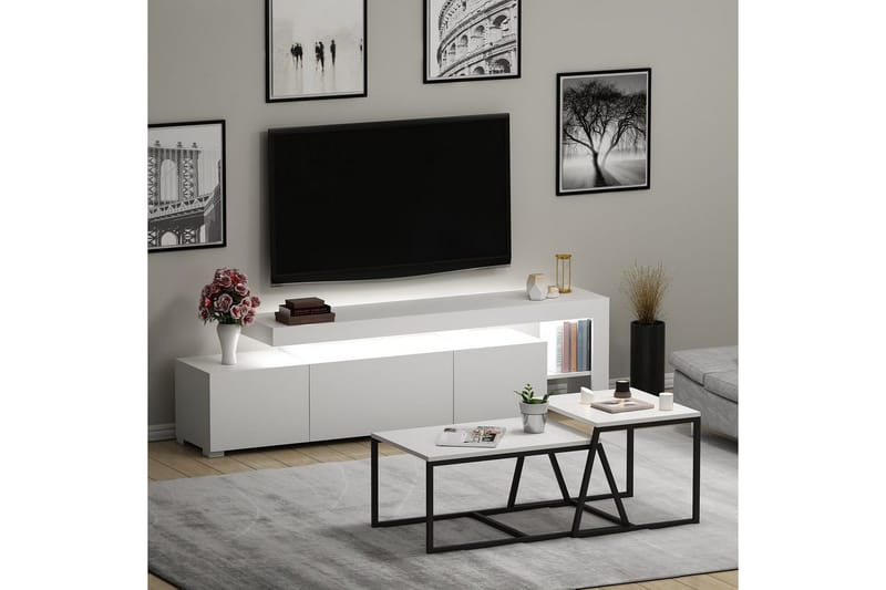 Jurukovo Møbelsett for Stue - Hvit - Møbler - Møbelsett - Møbelsett til stue