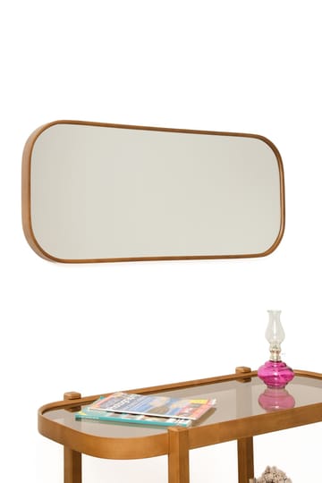 Kommode- og speilsett (2 deler) Wallxpert Alaska-sett (103 x 85 x 42 cm) Valnøtt transparent - valnøtt transparent - Møbler - Møbelsett - Møbelsett til soverom