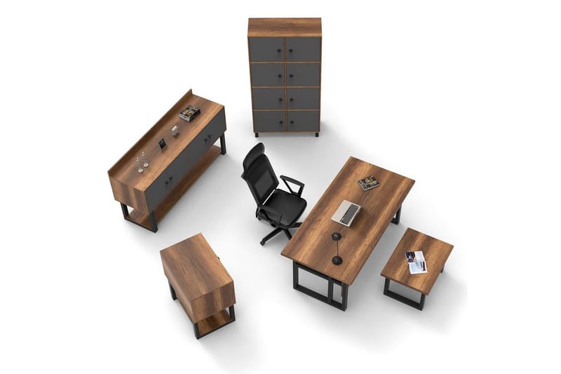 Kontormøbelsett Mono 11 Barokk / Antrasitt - Antrasitt - Møbler - Møbelsett - Møbelsett til kontor