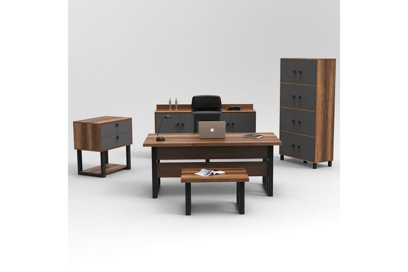 Kontormøbelsett Mono 11 Barokk / Antrasitt - Antrasitt - Møbler - Møbelsett - Møbelsett til kontor