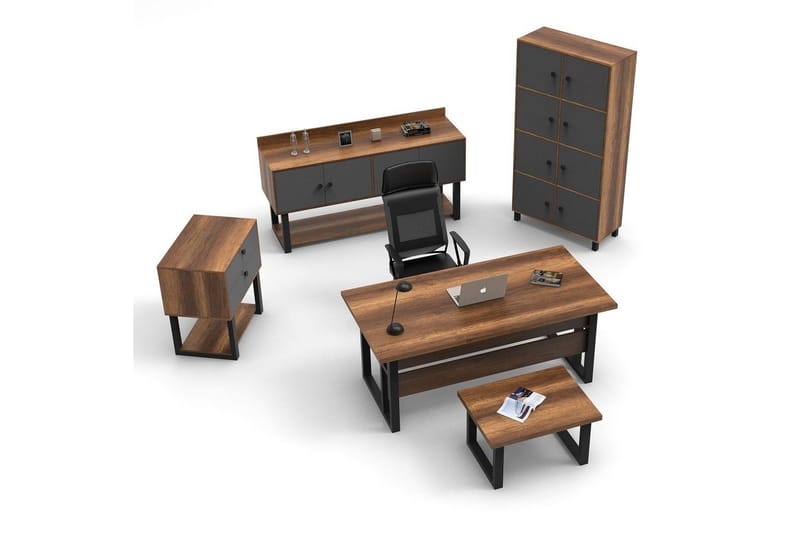 Kontormøbelsett Mono 11 Barokk / Antrasitt, Antrasitt