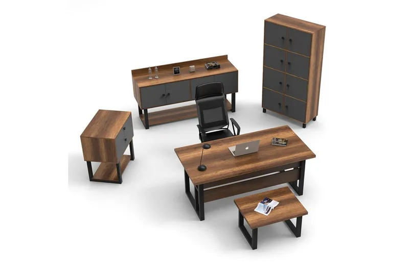 Kontormøbelsett Mono 11 Barokk / Antrasitt, Antrasitt