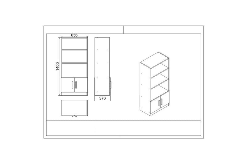 Kontormøbelsett Raveena 17 Barokk / Antrasitt - Barokk / Antrasitt - Møbler - Møbelsett - Møbelsett til kontor