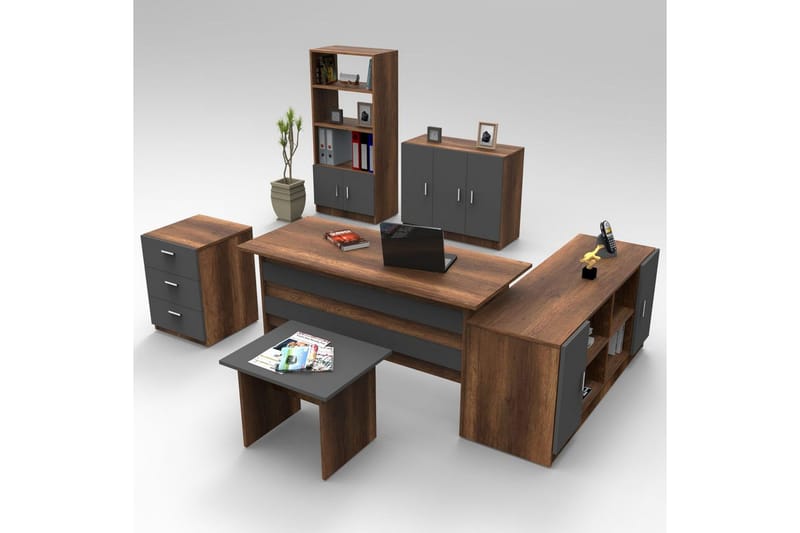 Kontormøbelsett Raveena 17 Barokk / Antrasitt - Barokk / Antrasitt - Møbler - Møbelsett - Møbelsett til kontor