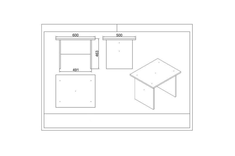 Kontormøbelsett Raveena 17 Hvit - Hvit - Møbler - Møbelsett - Møbelsett til kontor