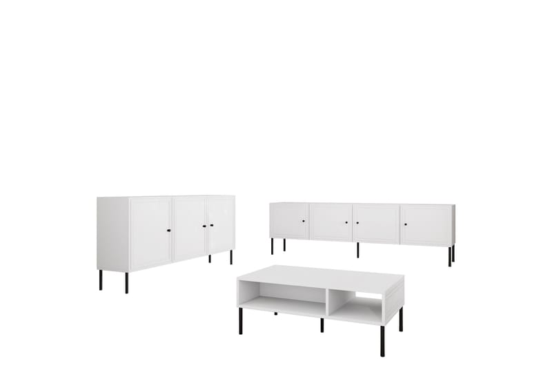 Laholm Møbelsett for Stue, Hvit