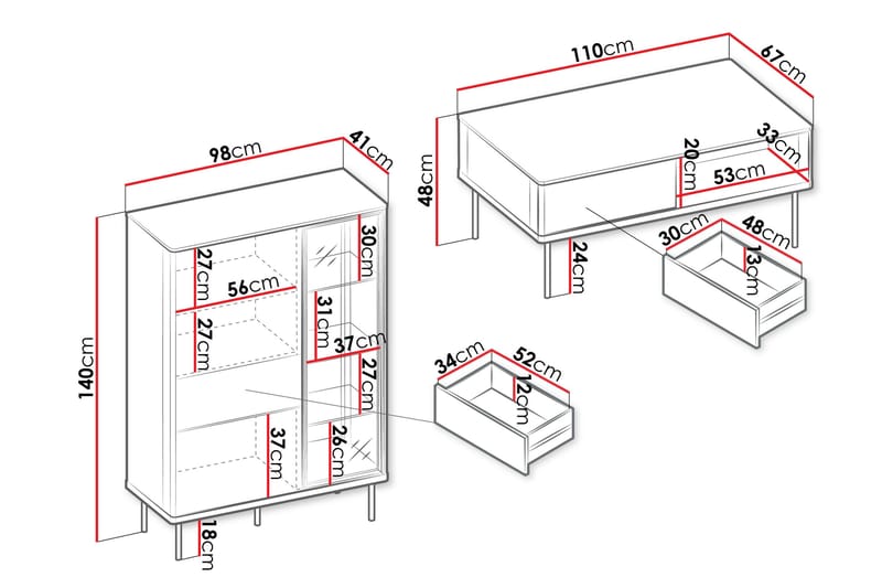 Levisa Møbelsett Til Stue - Cashmere - Møbler - Møbelsett - Møbelsett til stue