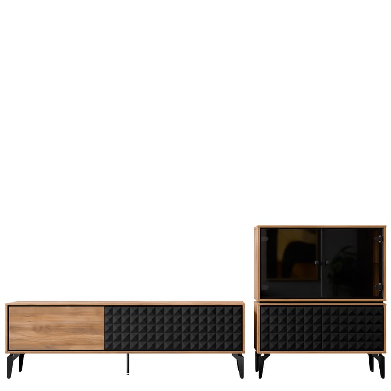 Lorvenn Møbelsett for stue, Brun/Svart