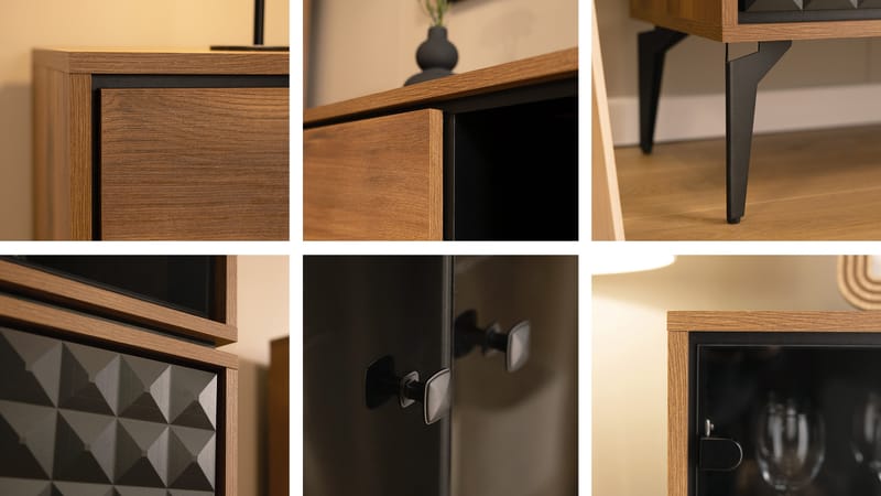 Lorvenn Møbelsett for stue - Brun/Svart - Møbler - Møbelsett - Møbelsett til stue