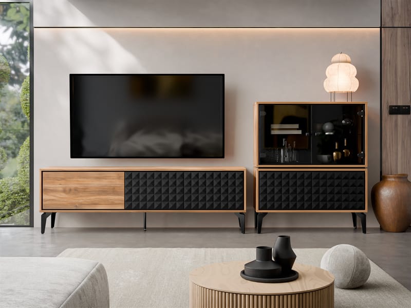 Lorvenn Møbelsett for stue - Brun/Svart - Møbler - Møbelsett - Møbelsett til stue