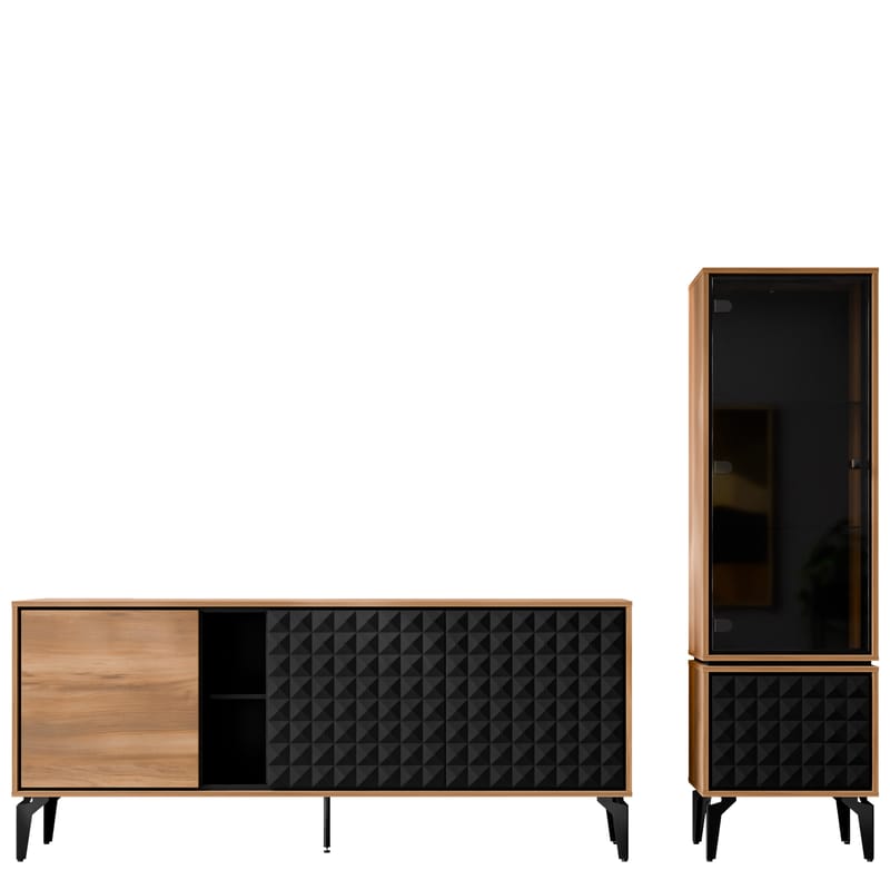 Lorvenn Møbelsett for stue, Brun/Svart