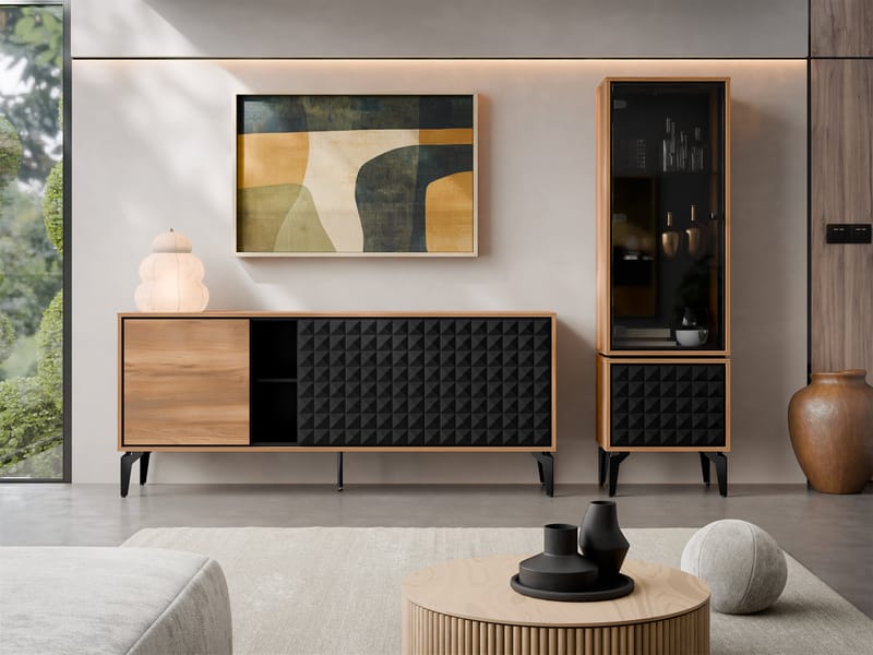 Lorvenn Møbelsett for stue - Brun/Svart - Møbler - Møbelsett - Møbelsett til stue