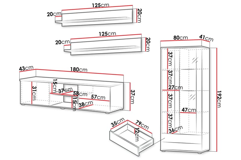Lyrosen Møbelsett for Stue - Beige - Møbler - Møbelsett - Møbelsett til stue