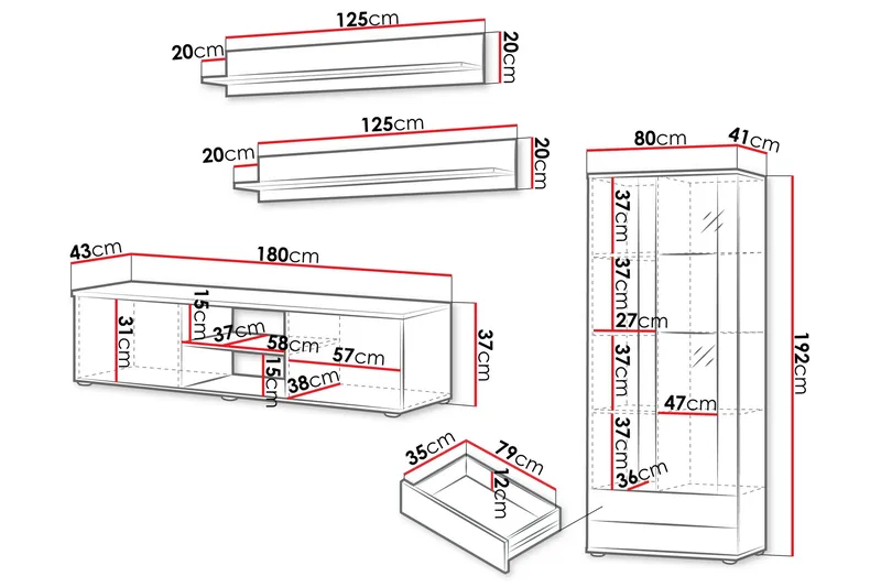 Lyrosen Møbelsett for Stue - Beige - Møbler - Møbelsett - Møbelsett til stue
