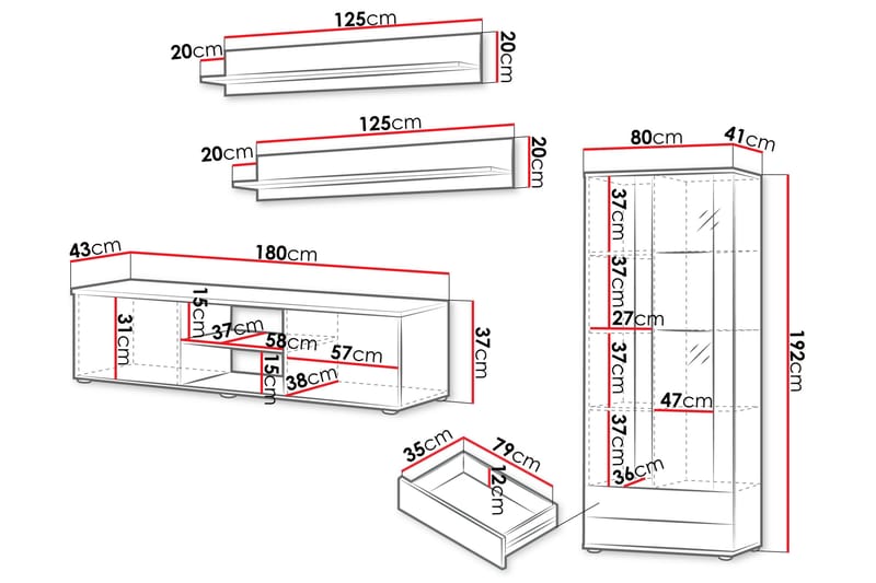 Lyrosen Møbelsett for Stue - Beige - Møbler - Møbelsett - Møbelsett til stue