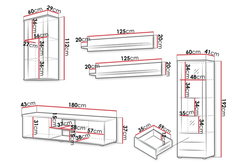Lyrosen Møbelsett for Stue - Beige - Møbler - Møbelsett - Møbelsett til stue