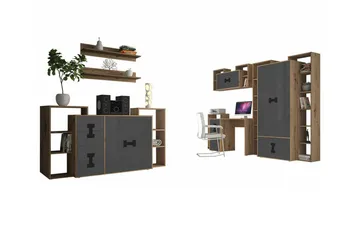 Grey High Gloss - Møbler - Møbelsett - Møbelsett til soverom