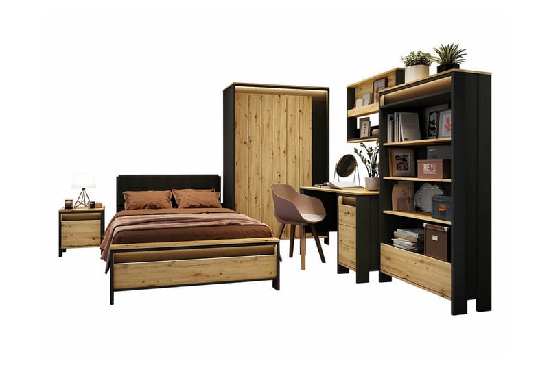 Rathmore Møbelsett For Soverommet, Svart