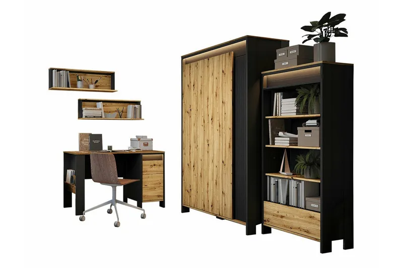 Rathmore Møbelsett For Soverommet, Svart