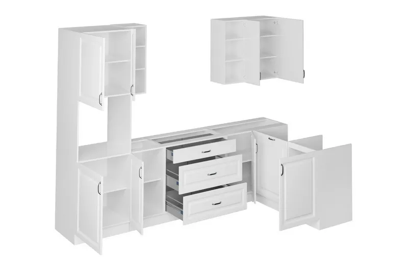 Templemore Möbelset För Kök & Matplats Black/Wood - Møbler - Møbelsett - Møbelsett til kjøkken & spiseplass