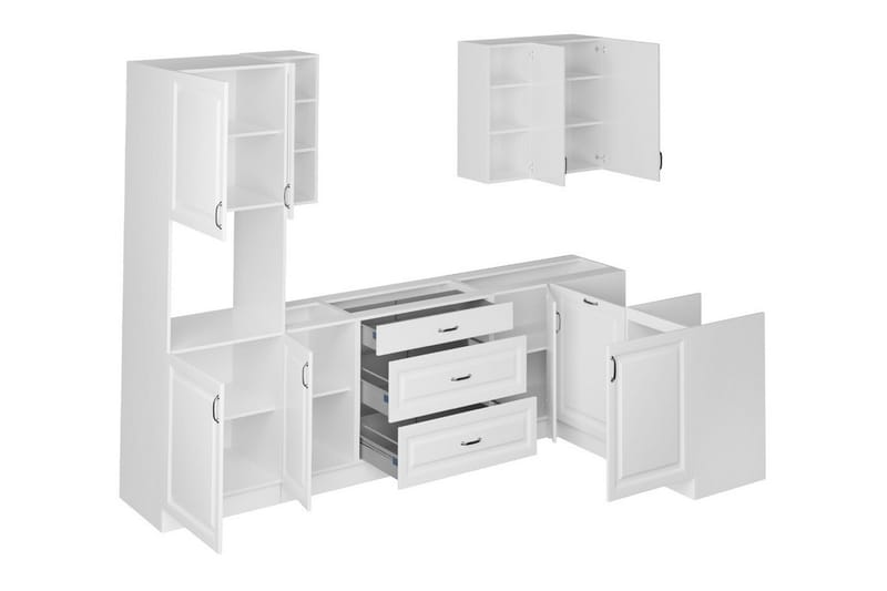 Templemore Möbelset För Kök & Matplats Black/Wood - Møbler - Møbelsett - Møbelsett til kjøkken & spiseplass