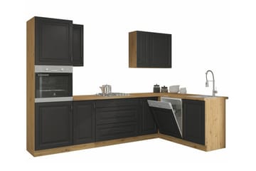 Templemore Möbelset För Kök & Matplats Black/Wood - Møbler - Møbelsett - Møbelsett til kjøkken & spiseplass