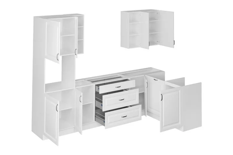 Templemore Möbelset För Kök & Matplats Black/Wood - Møbler - Møbelsett - Møbelsett til kjøkken & spiseplass