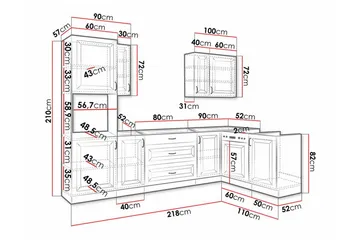 Templemore Möbelset För Kök & Matplats Brown/Wood - Møbler - Møbelsett - Møbelsett til kjøkken & spiseplass