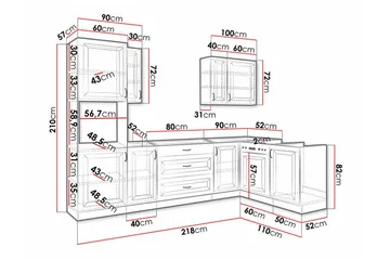 Templemore Möbelset För Kök & Matplats White - Møbler - Møbelsett - Møbelsett til kjøkken & spiseplass