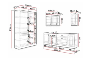 Templemore Möbelset För Kök & Matplats White - Møbler - Møbelsett - Møbelsett til kjøkken & spiseplass